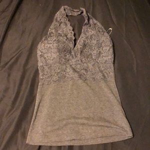 Gray halter top